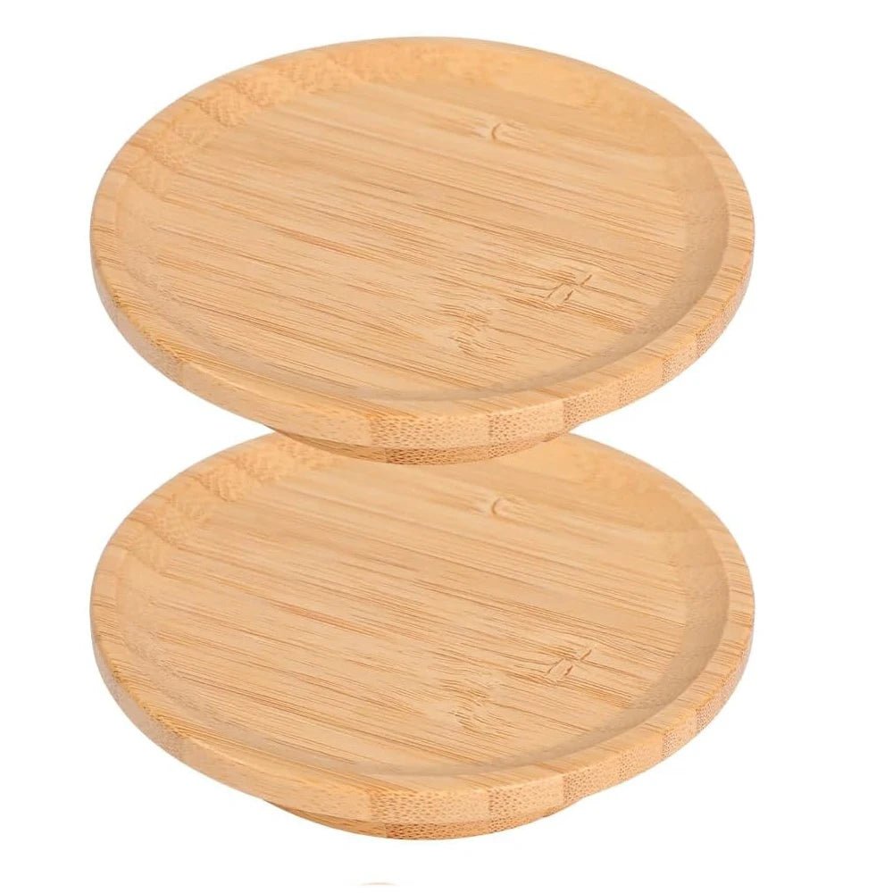 1/2/4 Pcs Bamboo Wine Glass Topper Coasters Plate Charcuterie Board Topper - Love All Things Home