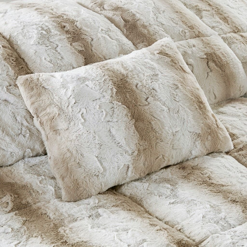 4PC Faux Fur Comforter Set - Love All Things Home