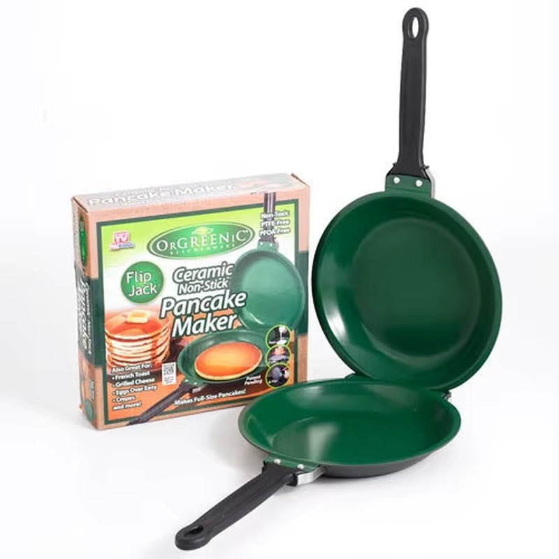 Double Sided Folding Non Stick Frying Pan, Breakfast Pan, Waffle and Cake Frying Pan - Love All Things Home