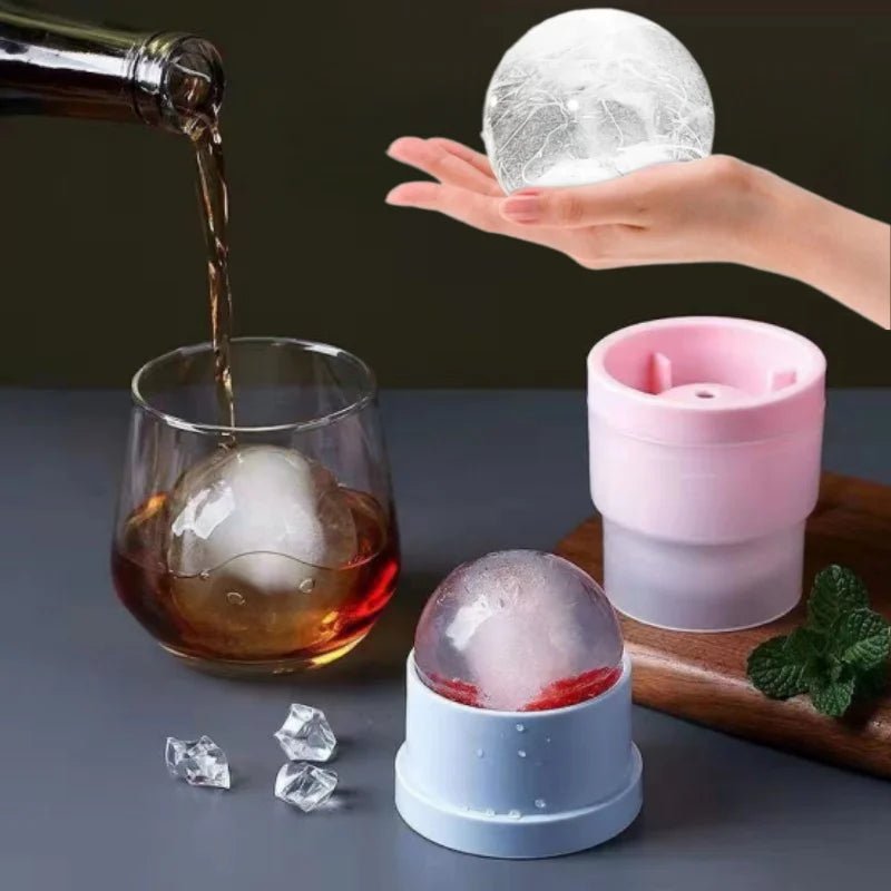 1 - 20PCS Large Ice Ball Mold Silicone Whiskey Ice Maker for Cocktails Ice Cube Tray - Love All Things Home