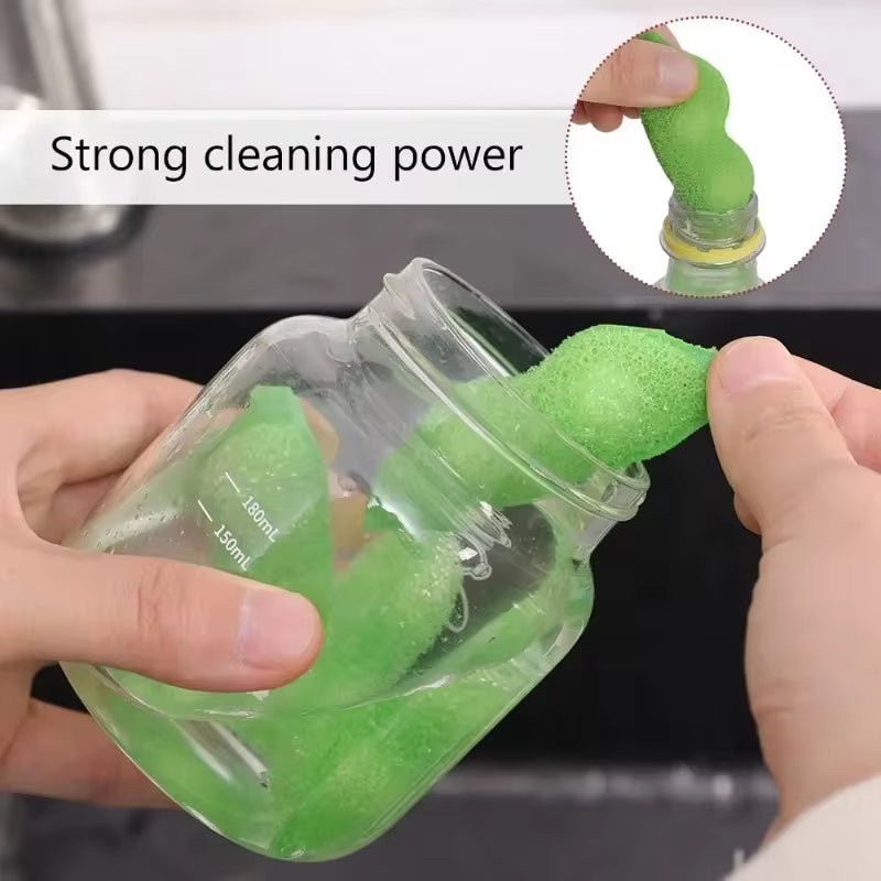 1 - 5PCS Household Pea Cleaning Sponge Coffee Cup Cleaning Brush Drink Glass Bottle Cleaner Brush Cup Scrubber Cleaning Gadgets - Love All Things Home