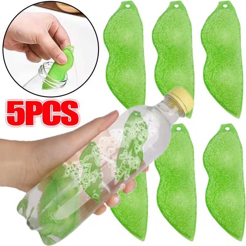 1 - 5PCS Household Pea Cleaning Sponge Coffee Cup Cleaning Brush Drink Glass Bottle Cleaner Brush Cup Scrubber Cleaning Gadgets - Love All Things Home