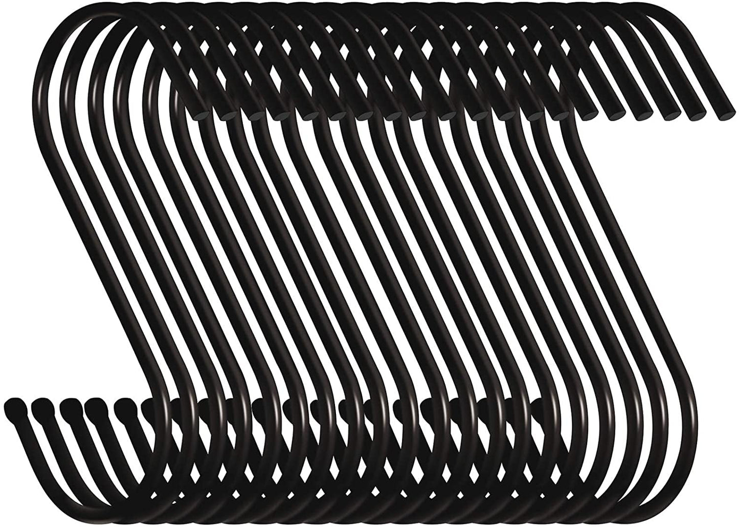 10 Pack 3.5 Inch Heavy Duty S Hooks for Plants, Outdoor, Light, Cup, Large Hangers - Black - Love All Things Home