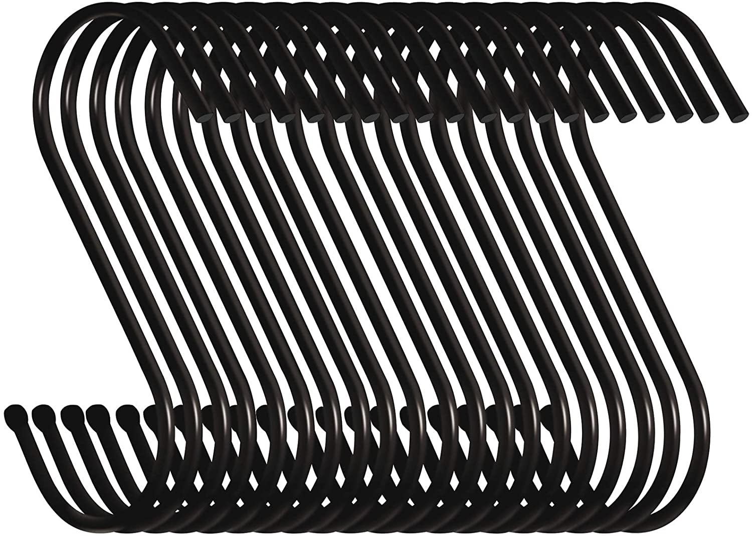 10 Pack 3.5 Inch Heavy Duty S Hooks for Plants, Outdoor, Light, Cup, Large Hangers - Black - Love All Things Home