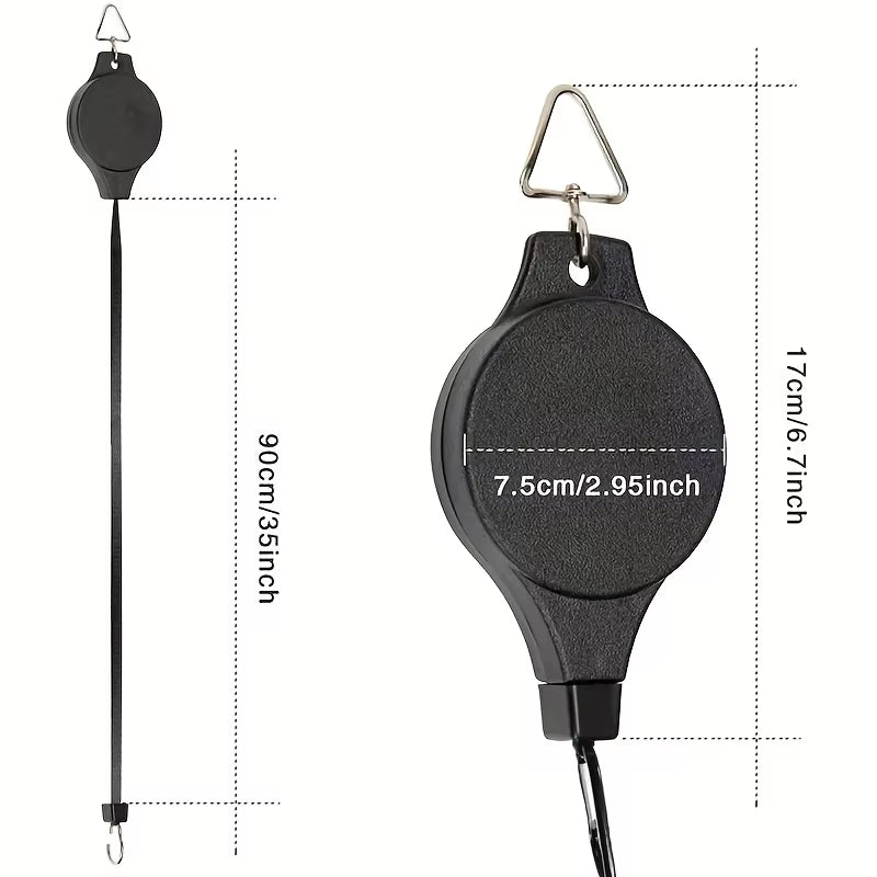 1/2/3/4Pcs Plant Hook Pulley, Retractable Plant Hanger Easy Reach Hanging Flower Basket for Garden Baskets Pots and Birds Feeder - Love All Things Home