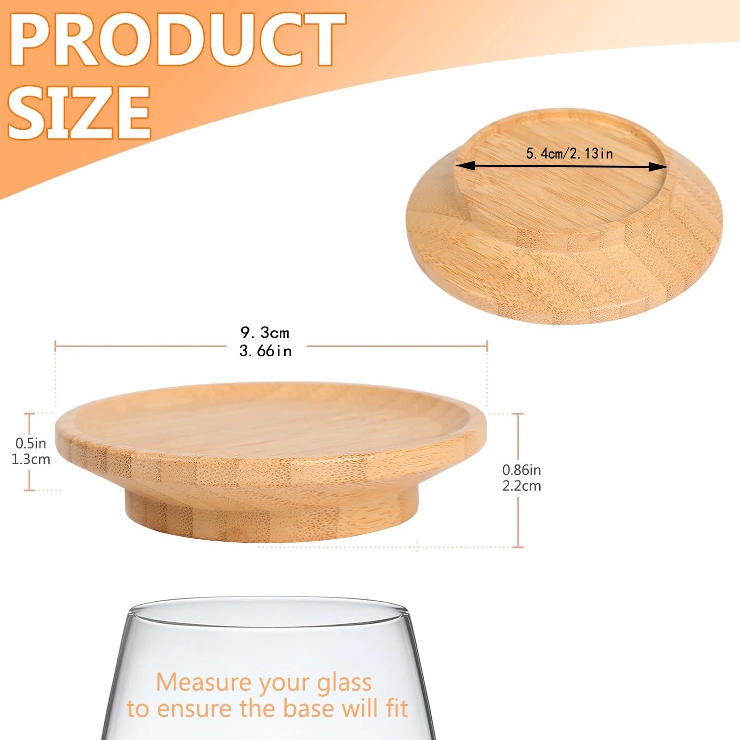 1/2/4 Pcs Bamboo Wine Glass Topper Coasters Plate Charcuterie Board Topper - Love All Things Home