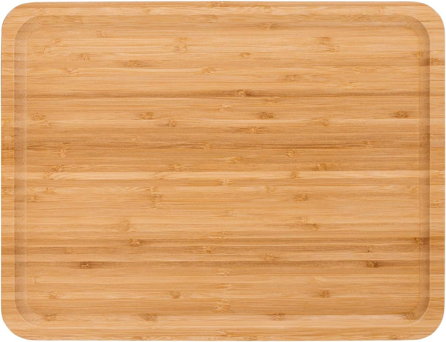 2 Pack Bamboo Tray 16 X 12 X1 Inches Serving Tray Tea Tray Fruit Platters Dinner Plate Sour Candy Tray - Love All Things Home