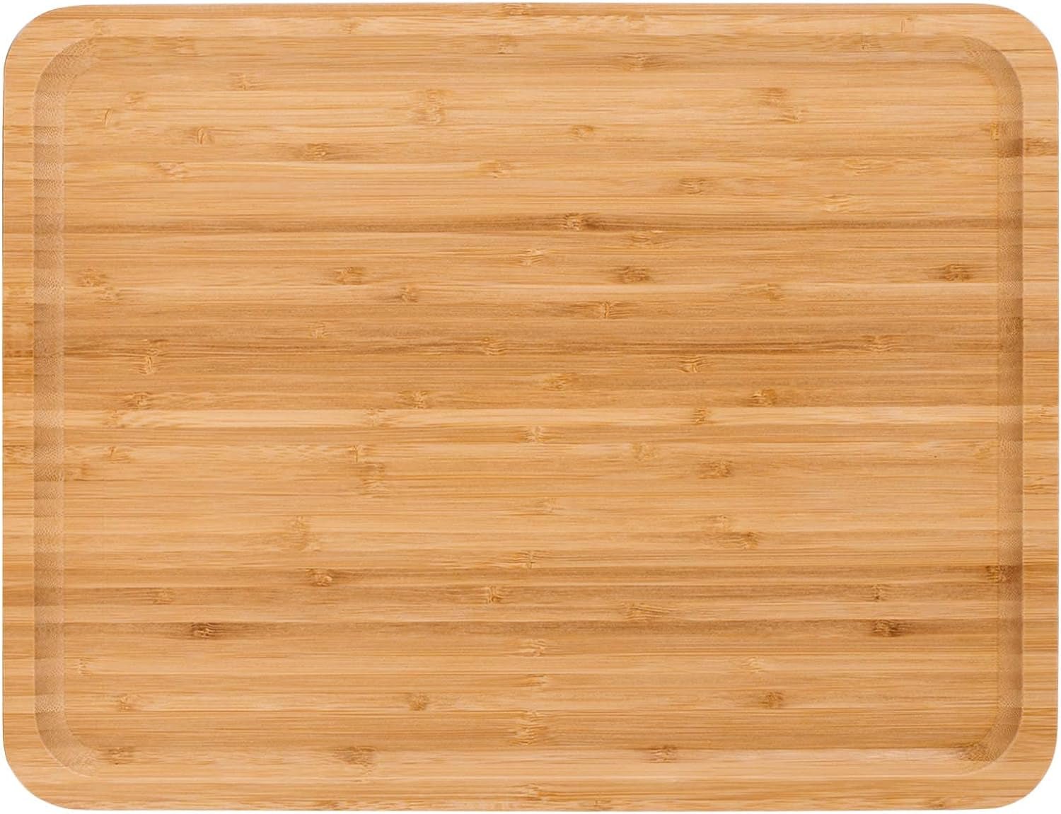 2 Pack Bamboo Tray 16 X 12 X1 Inches Serving Tray Tea Tray Fruit Platters Dinner Plate Sour Candy Tray - Love All Things Home