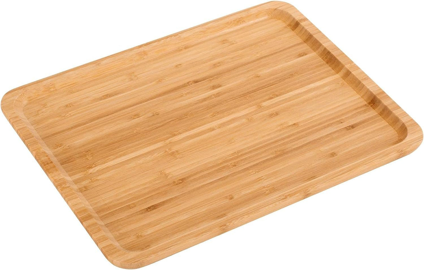 2 Pack Bamboo Tray 16 X 12 X1 Inches Serving Tray Tea Tray Fruit Platters Dinner Plate Sour Candy Tray - Love All Things Home