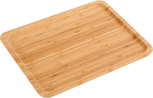 2 Pack Bamboo Tray 16 X 12 X1 Inches Serving Tray Tea Tray Fruit Platters Dinner Plate Sour Candy Tray - Love All Things Home