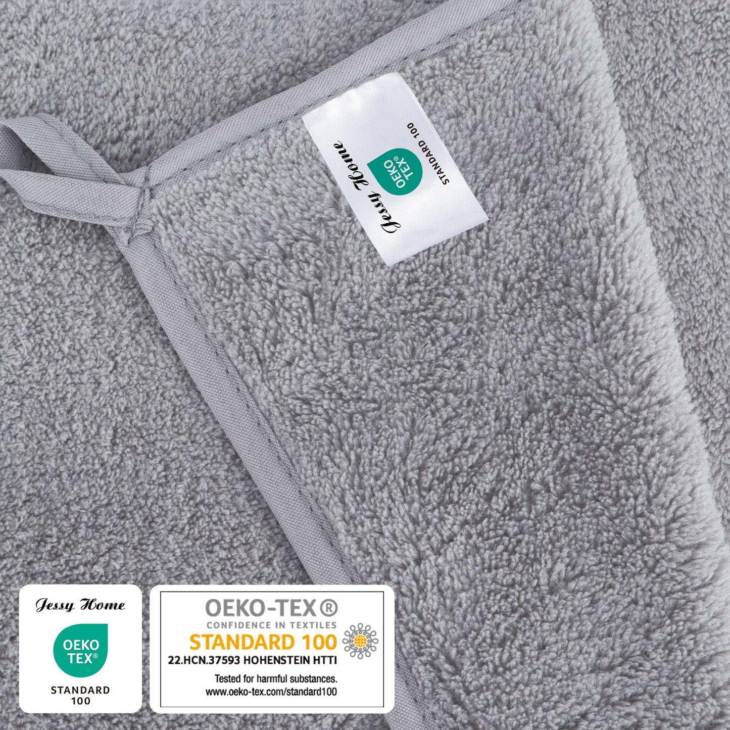 4 Pack Oversized Bath Sheet Towels 700 GSM Ultra Soft Light Gray Bath Towel Set - Love All Things Home