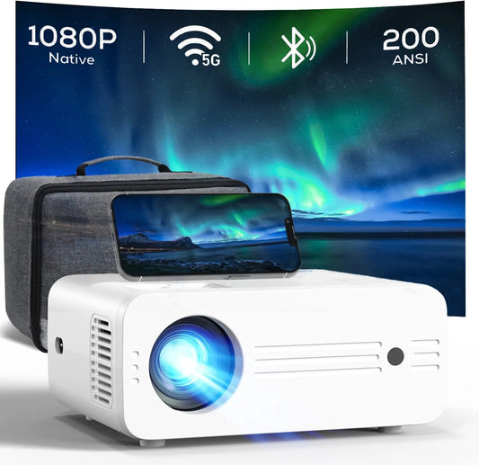 4K Projectors with Wifi and Bluetooth ,Native 1080P Projection,9000 Lumens,With Carry Bag - Love All Things Home