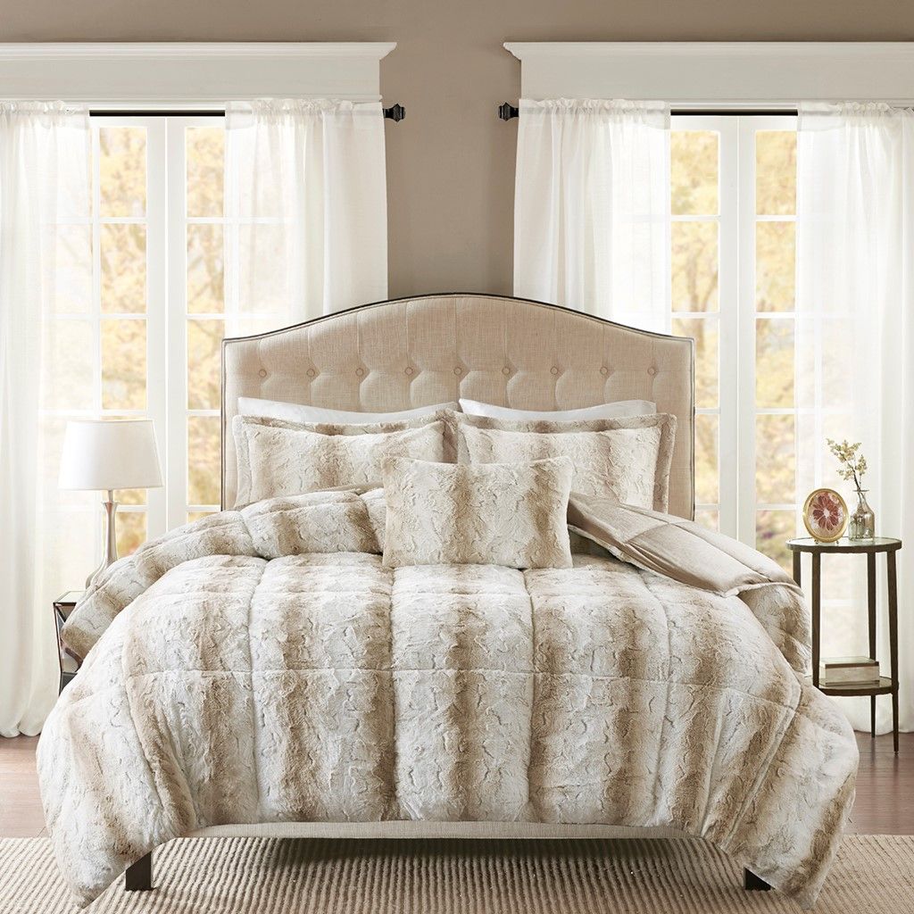 4PC Faux Fur Comforter Set - Love All Things Home