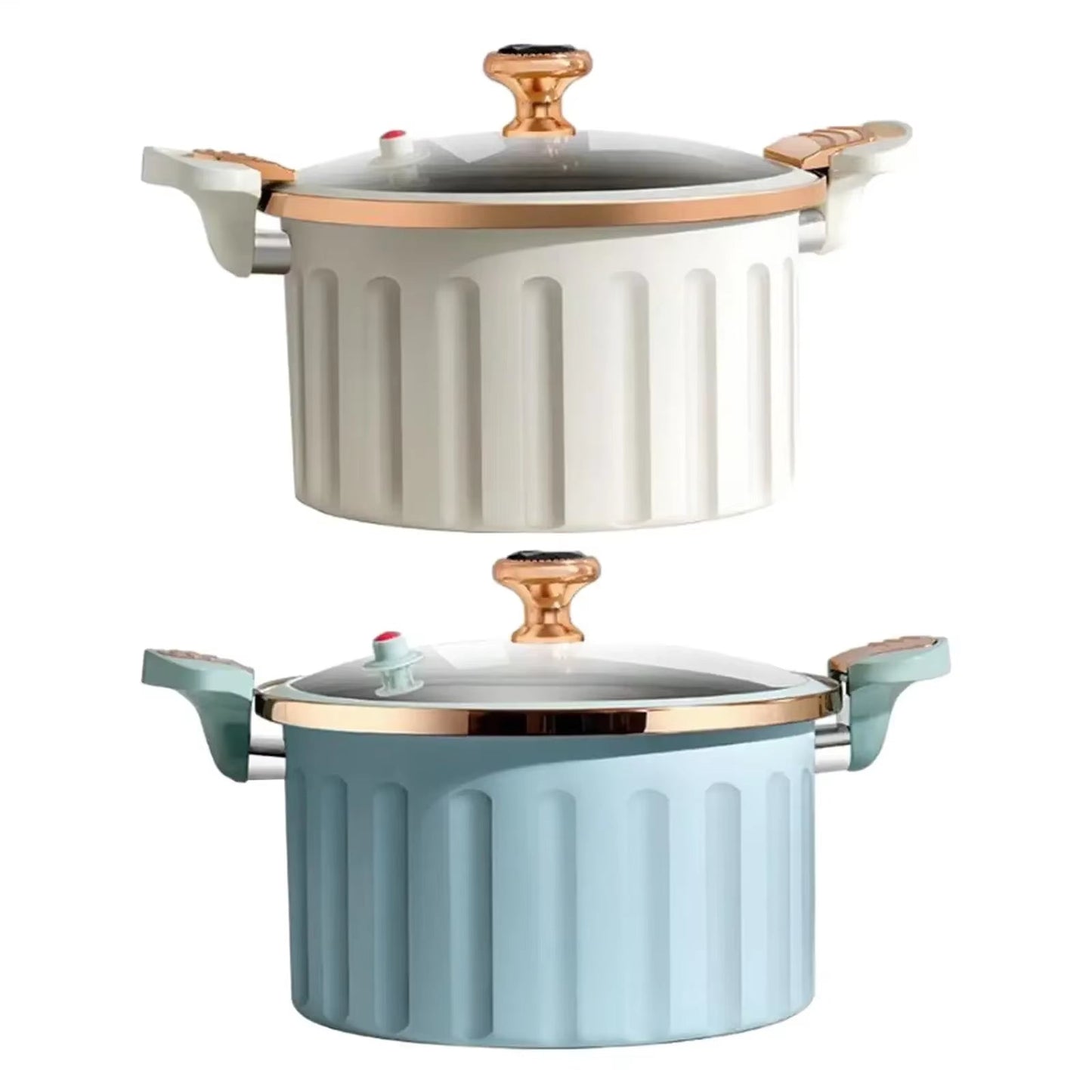 8L Enamel Micro Pressure Pot Korean Vacuum Non Stick Soup Pot Non Stick Soup Pot Multifunctional Double Ear Stewing Boiling Pot - Love All Things Home