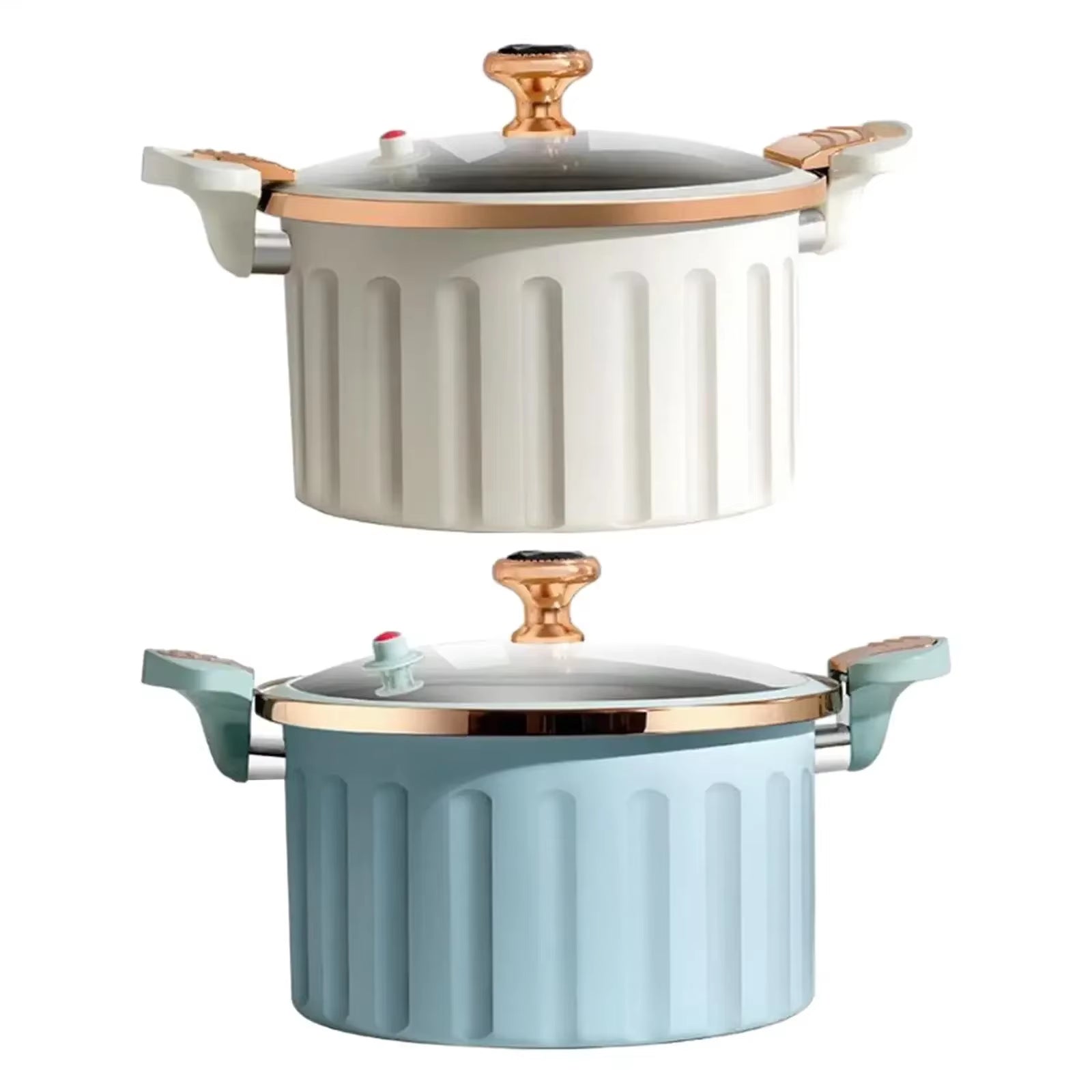 8L Enamel Micro Pressure Pot Korean Vacuum Non Stick Soup Pot Non Stick Soup Pot Multifunctional Double Ear Stewing Boiling Pot - Love All Things Home