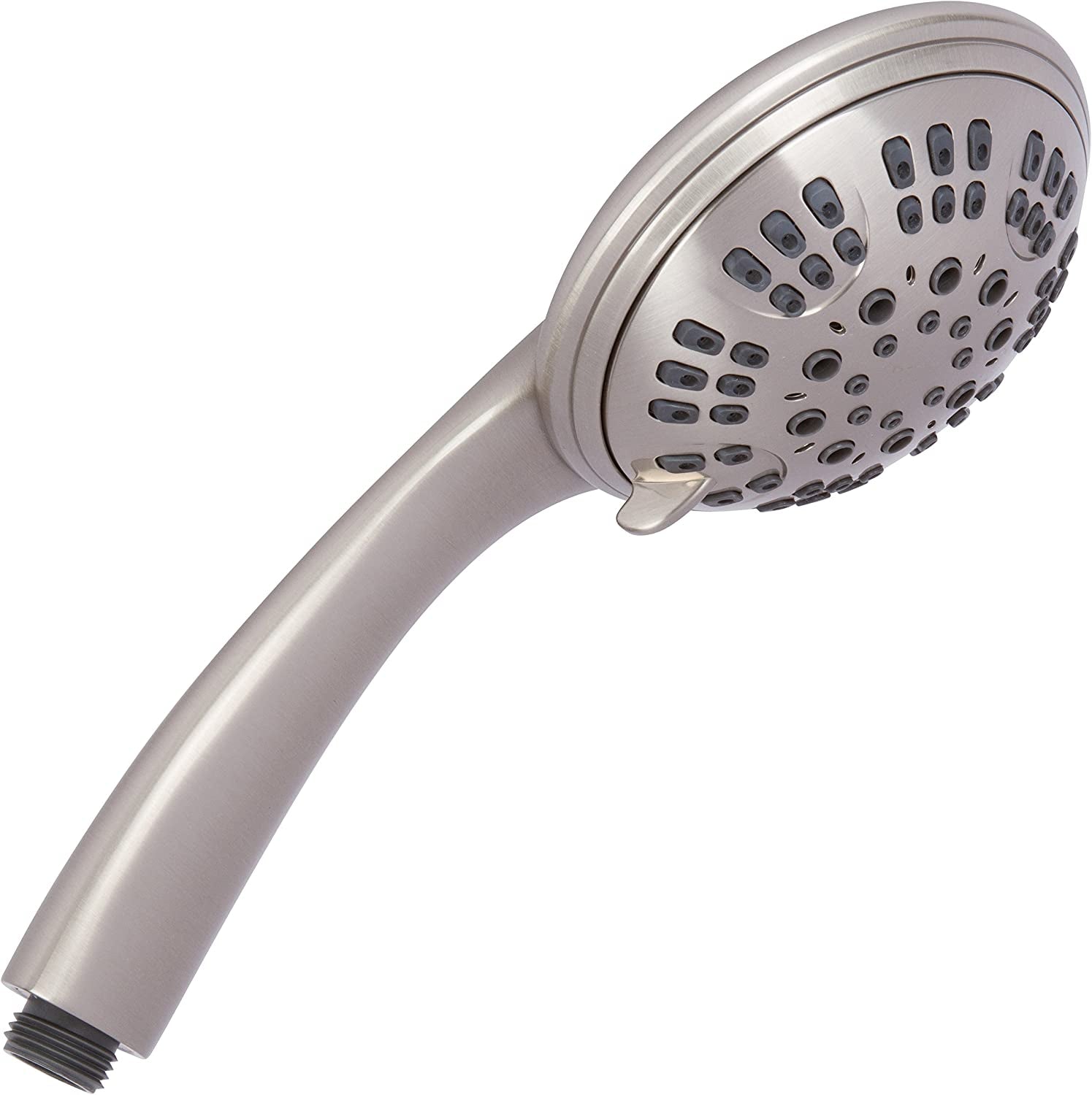 Aqua Elegante 6 Function Luxury Handheld Shower Head - Adjustable Pressure Rainfall Spray with Removable Nozzle, Brushed Nickel - Love All Things Home