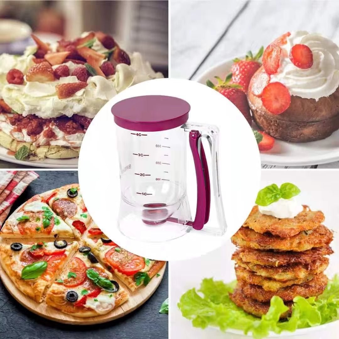 Batter Separator Cupcakes Pancakes Cookie Cake Waffles Batter Flour Paste Dispenser Cream Measuring Cup Kitchen Baking Tools - Love All Things Home