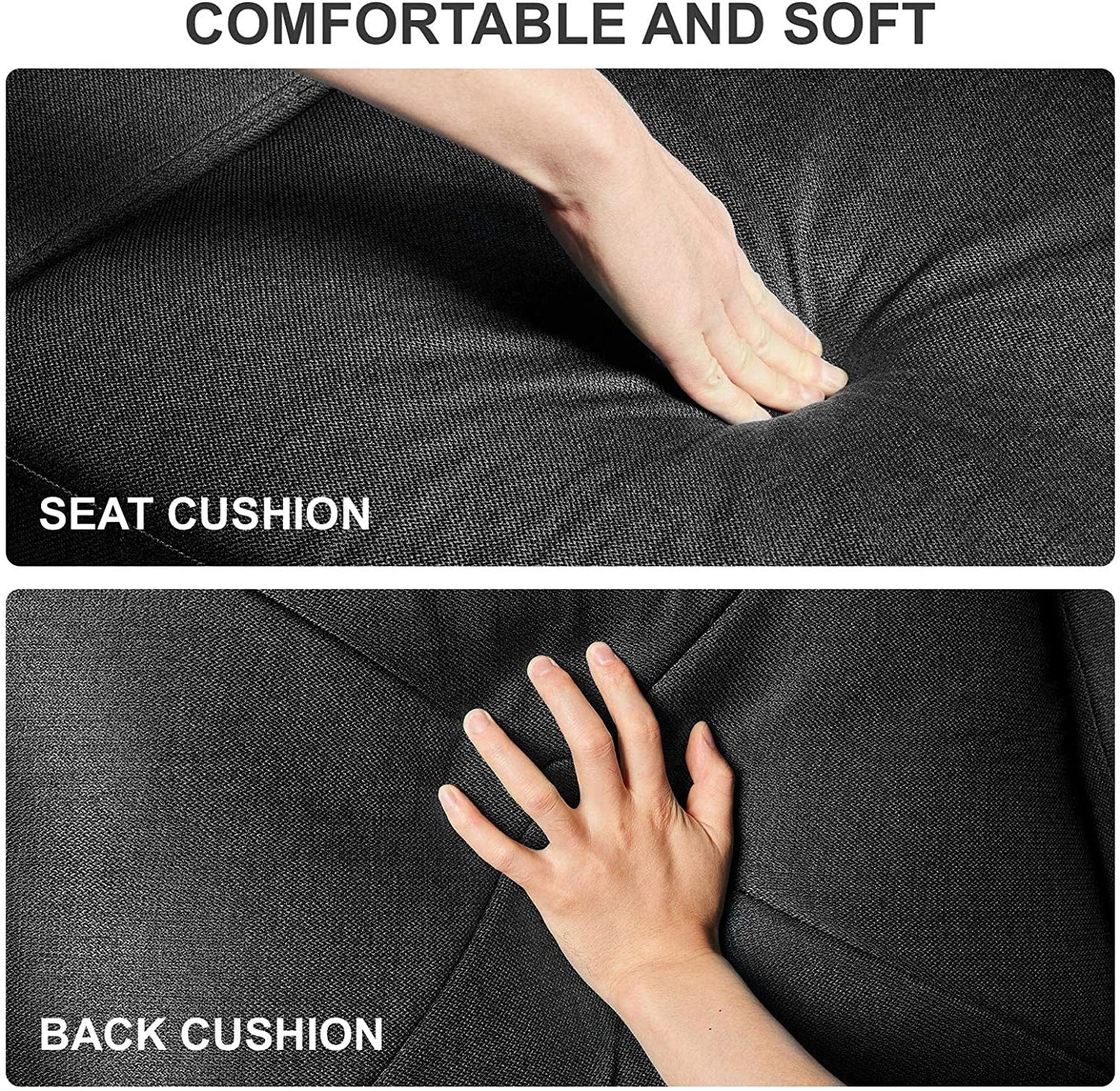 Belffin Convertible Sectional L Shaped Sofa with Chaise - Dark Grey - Love All Things Home