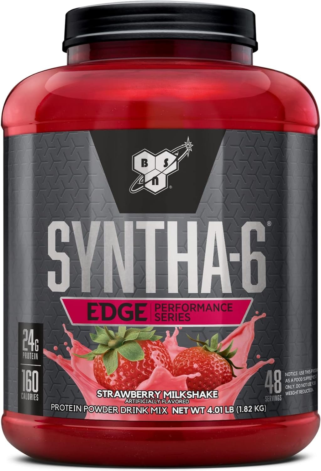 BSN SYNTHA - 6 EDGE Protein Powder, with Hydrolyzed Whey, 24G Protein, Strawberry Milkshake - Love All Things Home