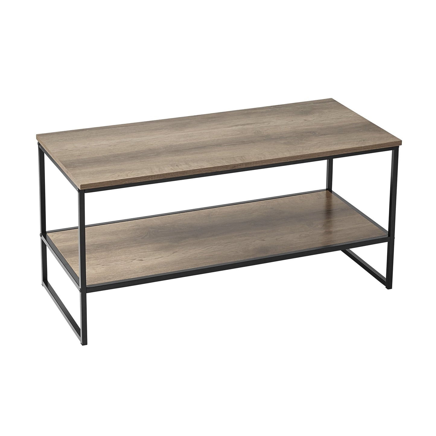 Contemporary 3 Piece Rectangular Particle Board Coffee Table, Rustic Brown - Love All Things Home