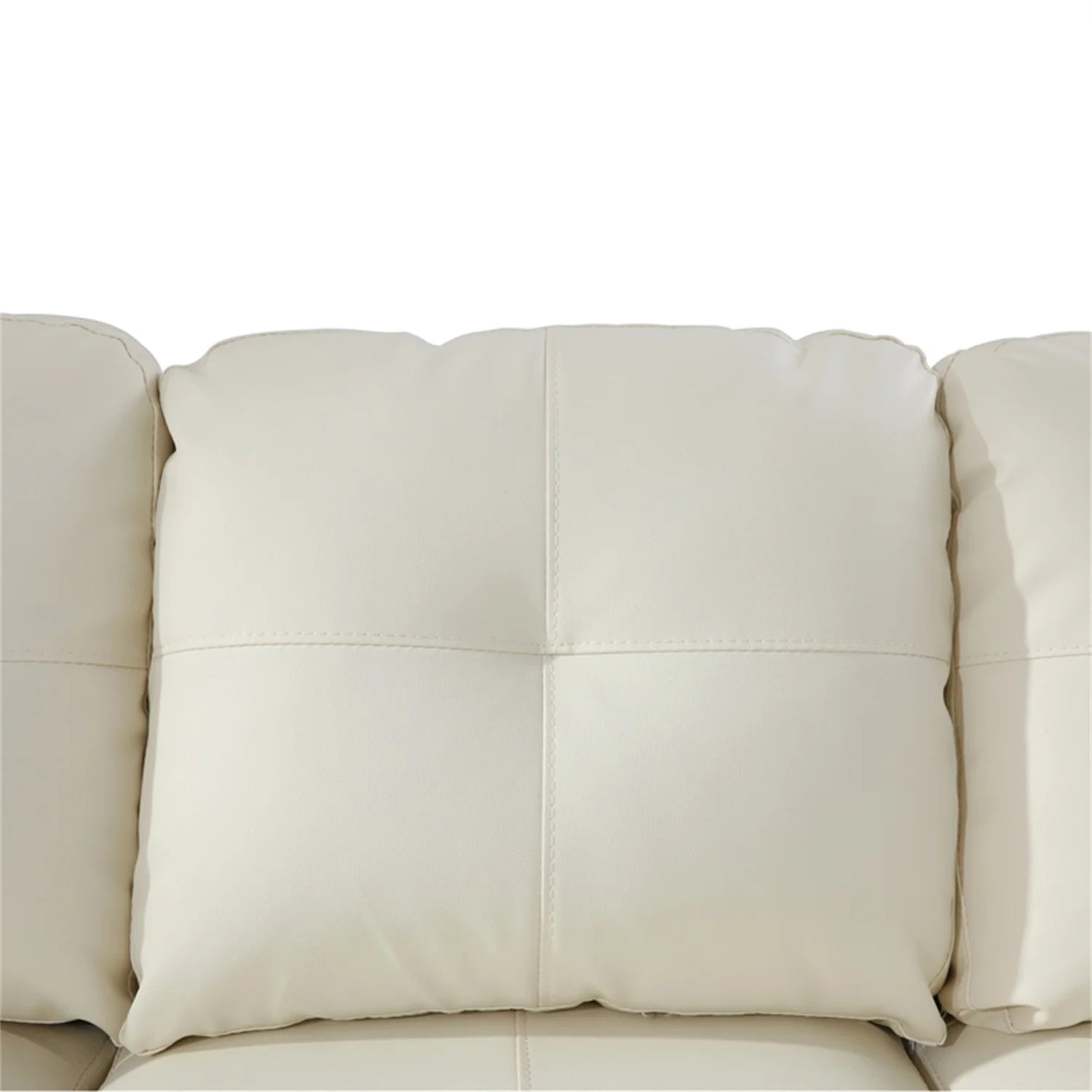 Convertible Sectional Sofa, L Shaped Couch for Small Space Living Room, White(Without Ottoman) - Love All Things Home