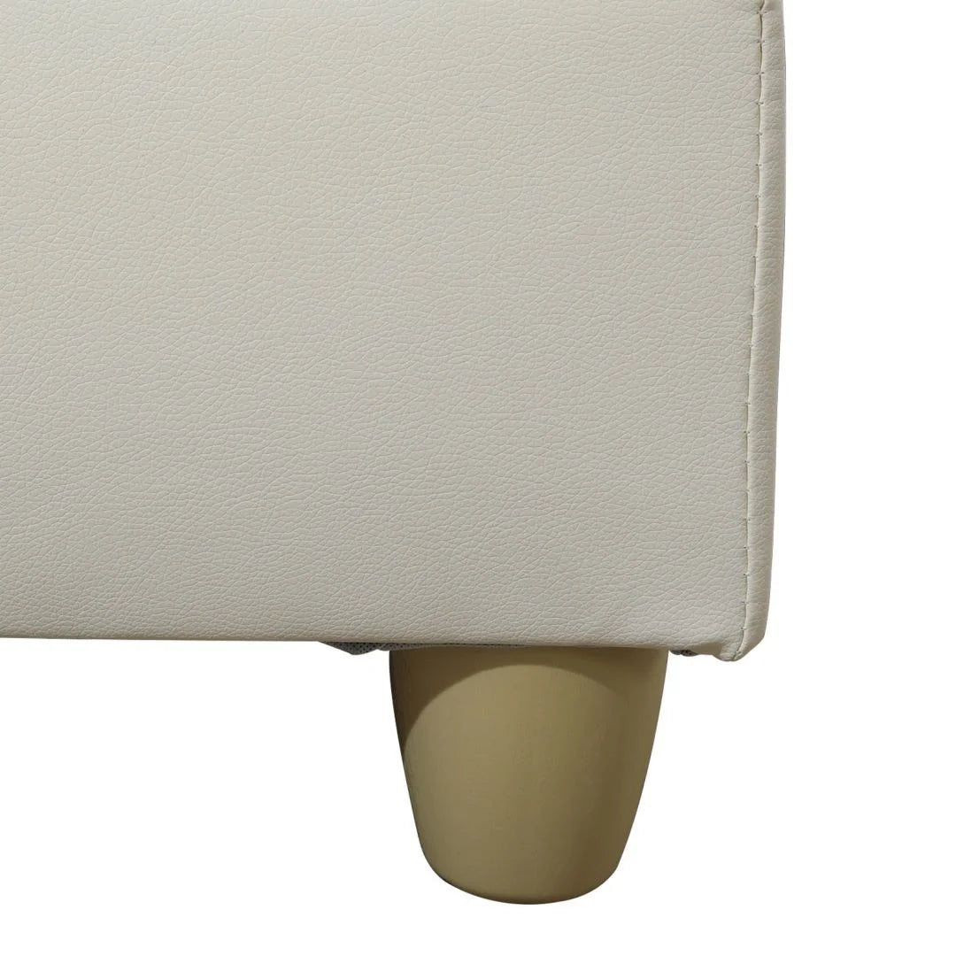 Convertible Sectional Sofa, L Shaped Couch for Small Space Living Room, White(Without Ottoman) - Love All Things Home