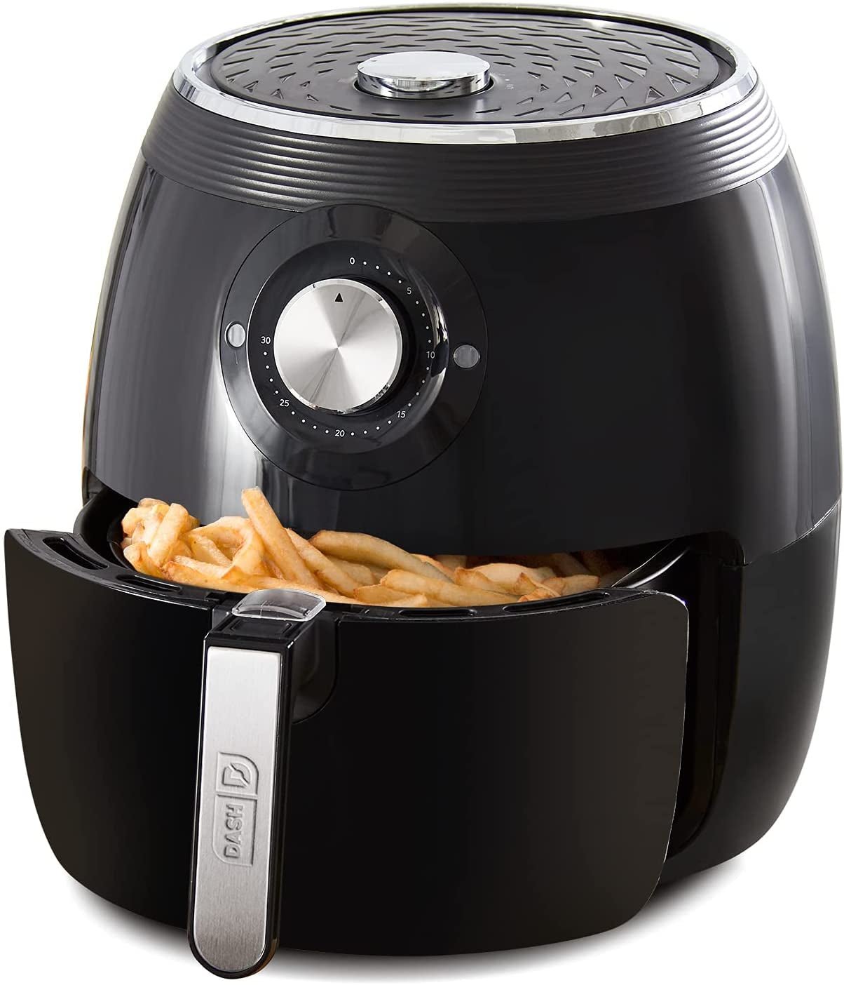 DASH Deluxe Electric Air Fryer + Oven Cooker with Temp Control, Non - Stick 6 Quart - Black - Love All Things Home
