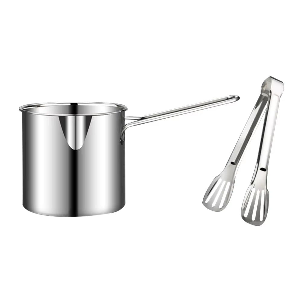 Deep Frying Pot Stainless Steel Kitchen Fryer with Strainer Tempura Fryer Pan Fry Pot - Love All Things Home