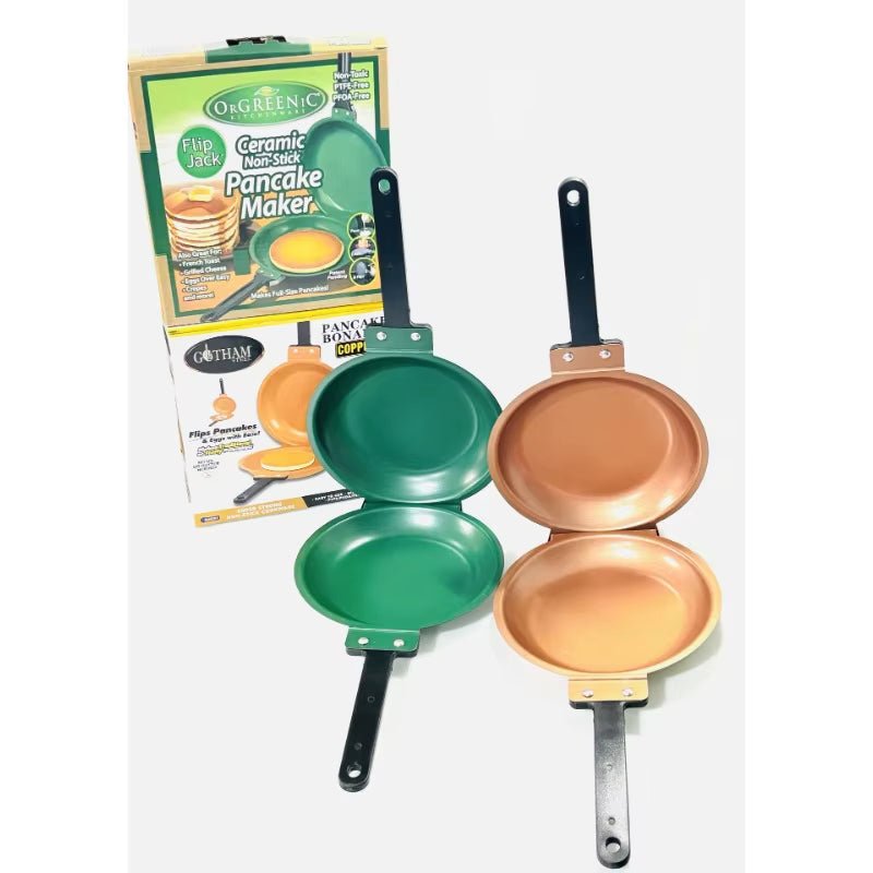 Double Sided Folding Non Stick Frying Pan, Breakfast Pan, Waffle and Cake Frying Pan - Love All Things Home
