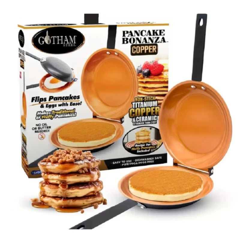 Double Sided Folding Non Stick Frying Pan, Breakfast Pan, Waffle and Cake Frying Pan - Love All Things Home