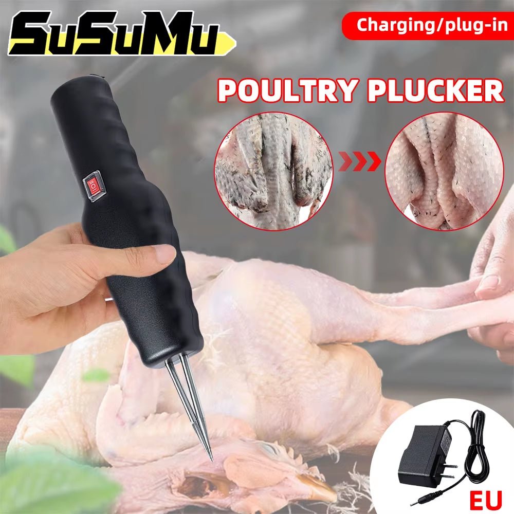 EU Electric Quick Plucker Feather Efficient Chicken Feather Remover Duck Goose Automatic Epilator Dehairing Hair Remove Tools - Love All Things Home