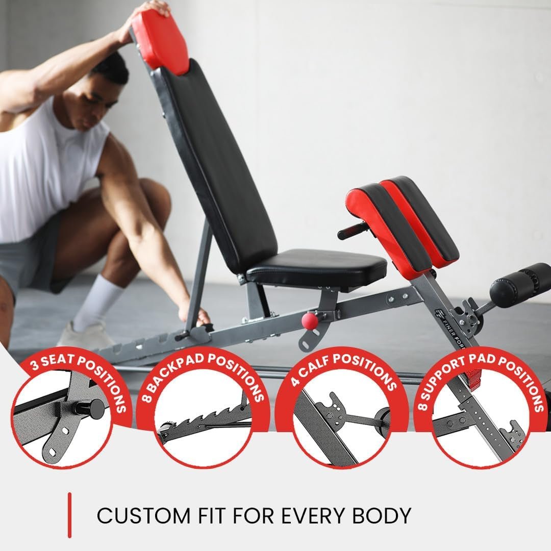 Finer Form Multi - Functional FID Weight Bench for Full All - In - One Body Workout - Love All Things Home