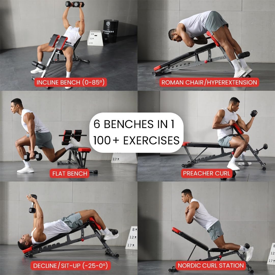 Finer Form Multi - Functional FID Weight Bench for Full All - In - One Body Workout - Love All Things Home
