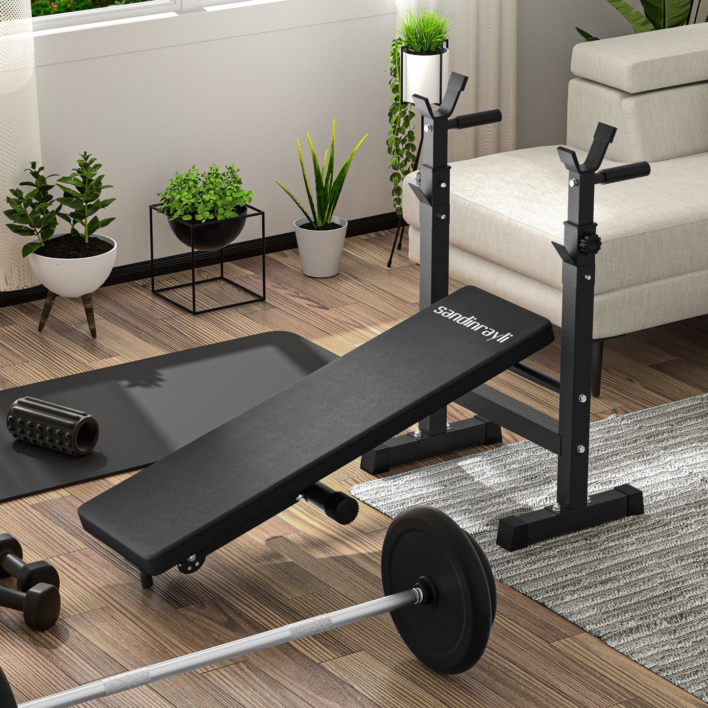 Foldable Bench Press Bench, Workout Adjustable Weight Bench, 22.8 Width - Love All Things Home