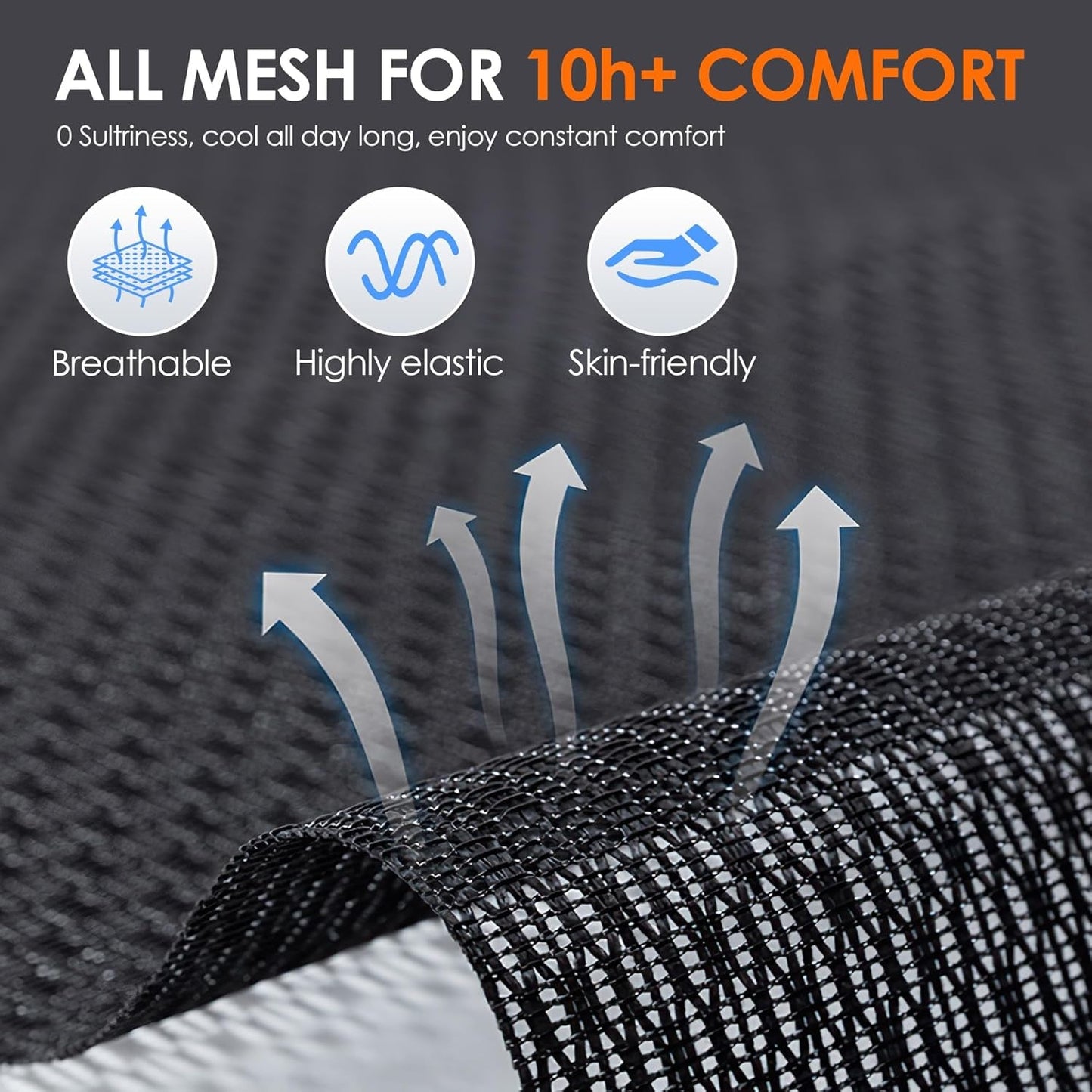 GABRYLLY Ergonomic Mesh Office Chair, Adjustable Home Desk Chair with Folding Armrest, 2D Headrest, Soft Seat and PU Wheel, Black Swivel Task Chair for Office, Business, Student (GY1108) - Love All Things Home