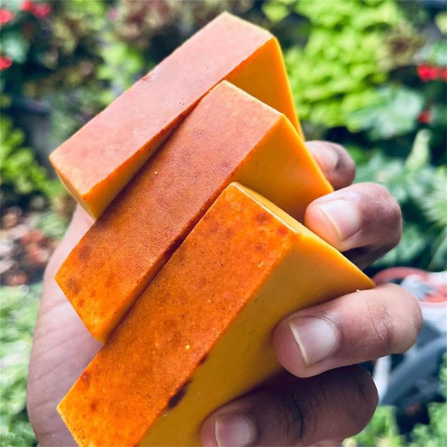 3PCS Turmeric Soap Bar, Organic Turmeric Soap for Dark Spots & Acne, Deep Cleansing Turmeric Soap
