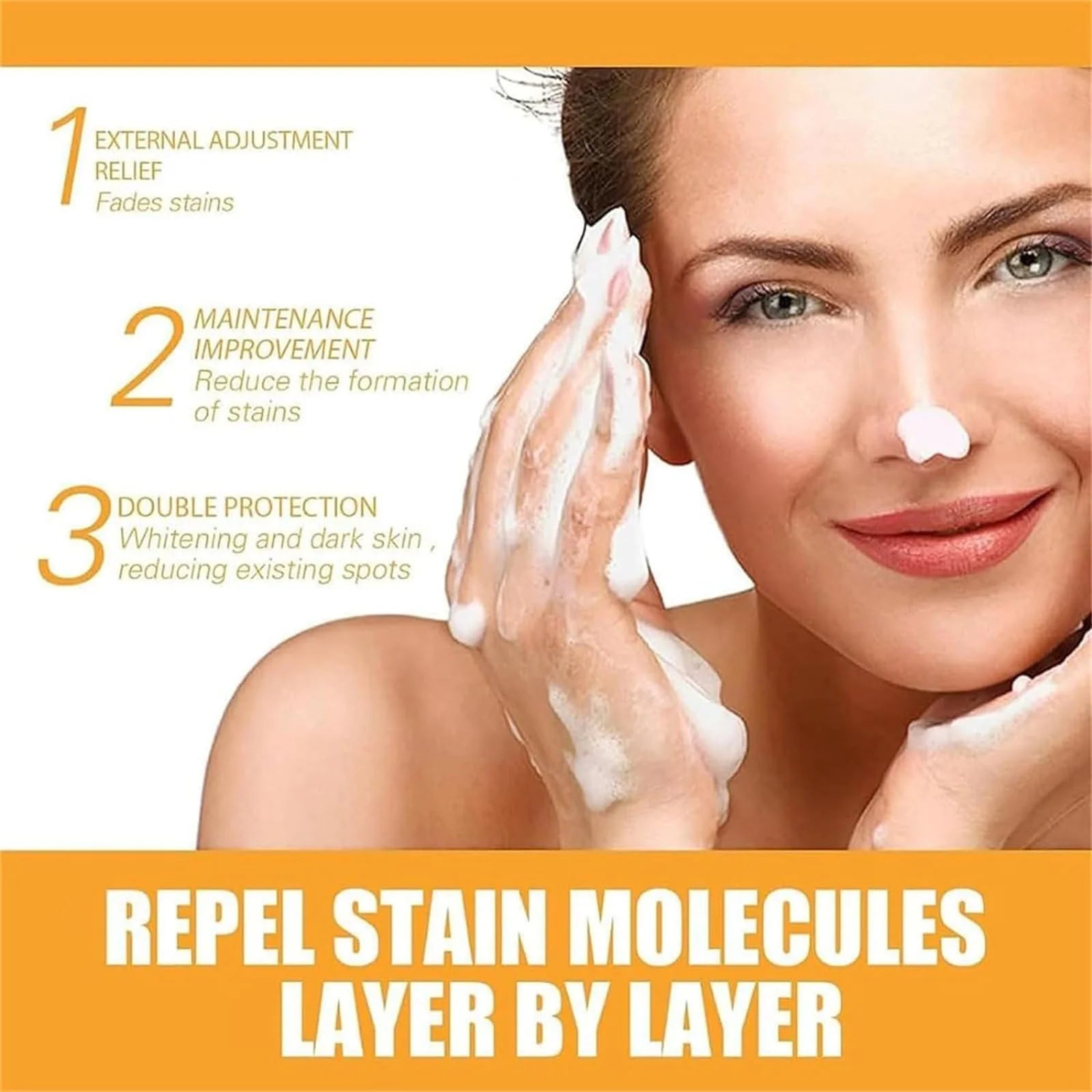 3PCS Turmeric Soap Bar, Organic Turmeric Soap for Dark Spots & Acne, Deep Cleansing Turmeric Soap