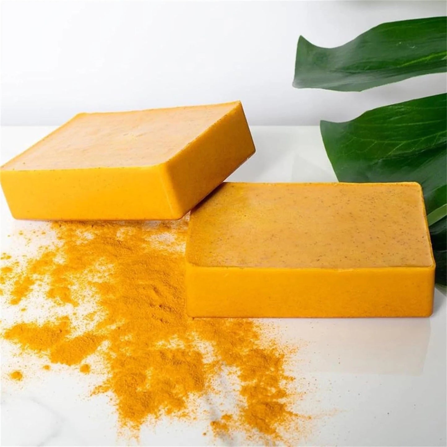 3PCS Turmeric Soap Bar, Organic Turmeric Soap for Dark Spots & Acne, Deep Cleansing Turmeric Soap