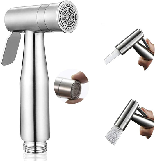 Handheld Bidet Sprayer for Toilet, Dual Mode Spray Head (Jet/Soft) Stainless Steel