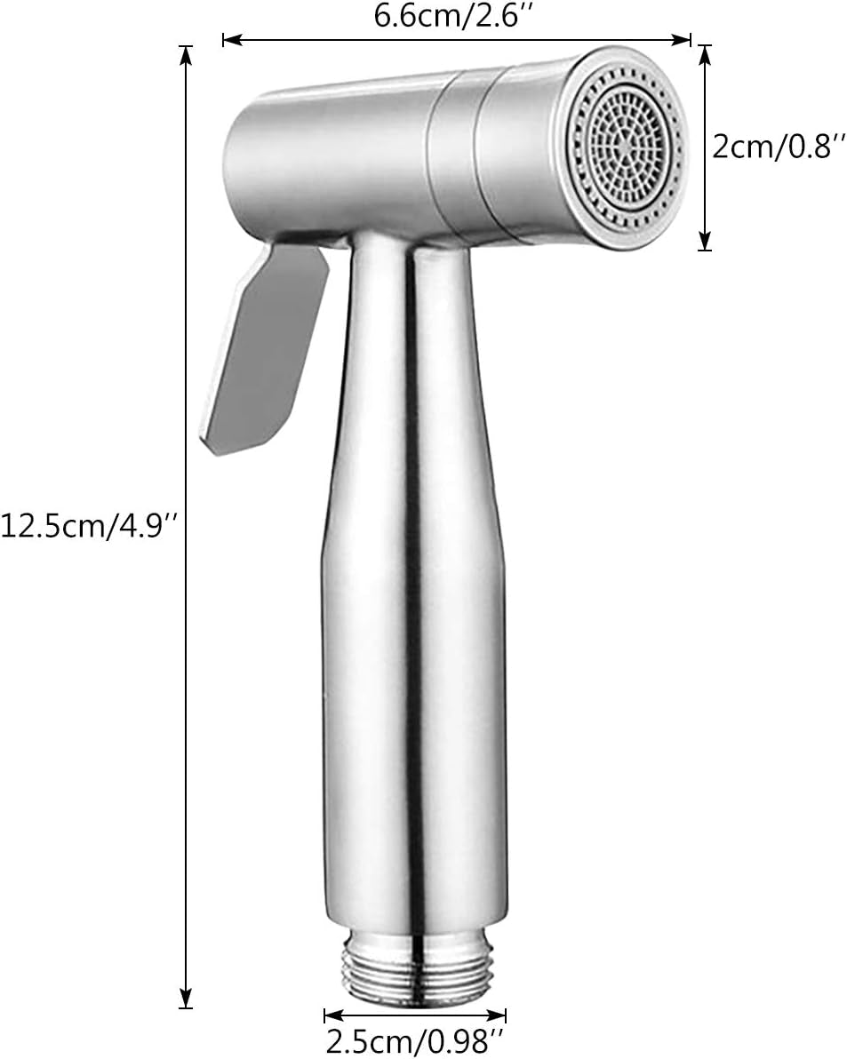 Handheld Bidet Sprayer for Toilet, Dual Mode Spray Head (Jet/Soft) Stainless Steel