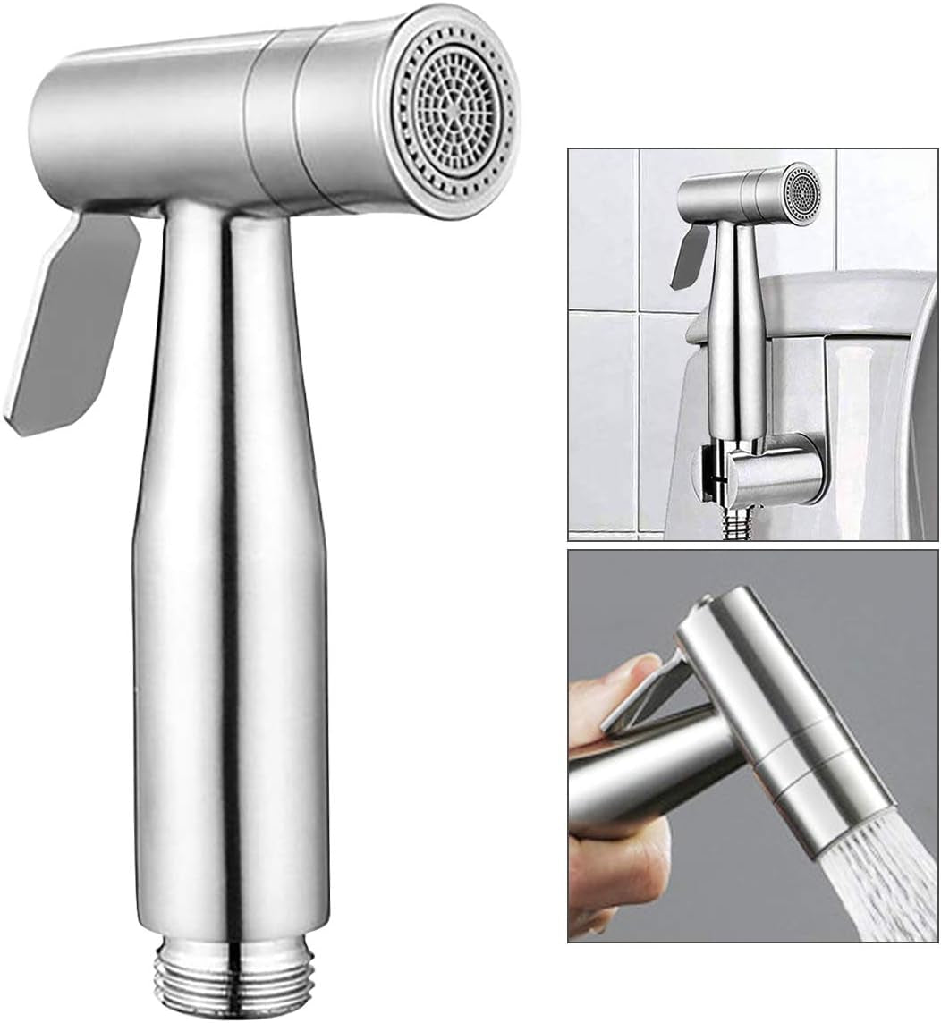 Handheld Bidet Sprayer for Toilet, Dual Mode Spray Head (Jet/Soft) Stainless Steel