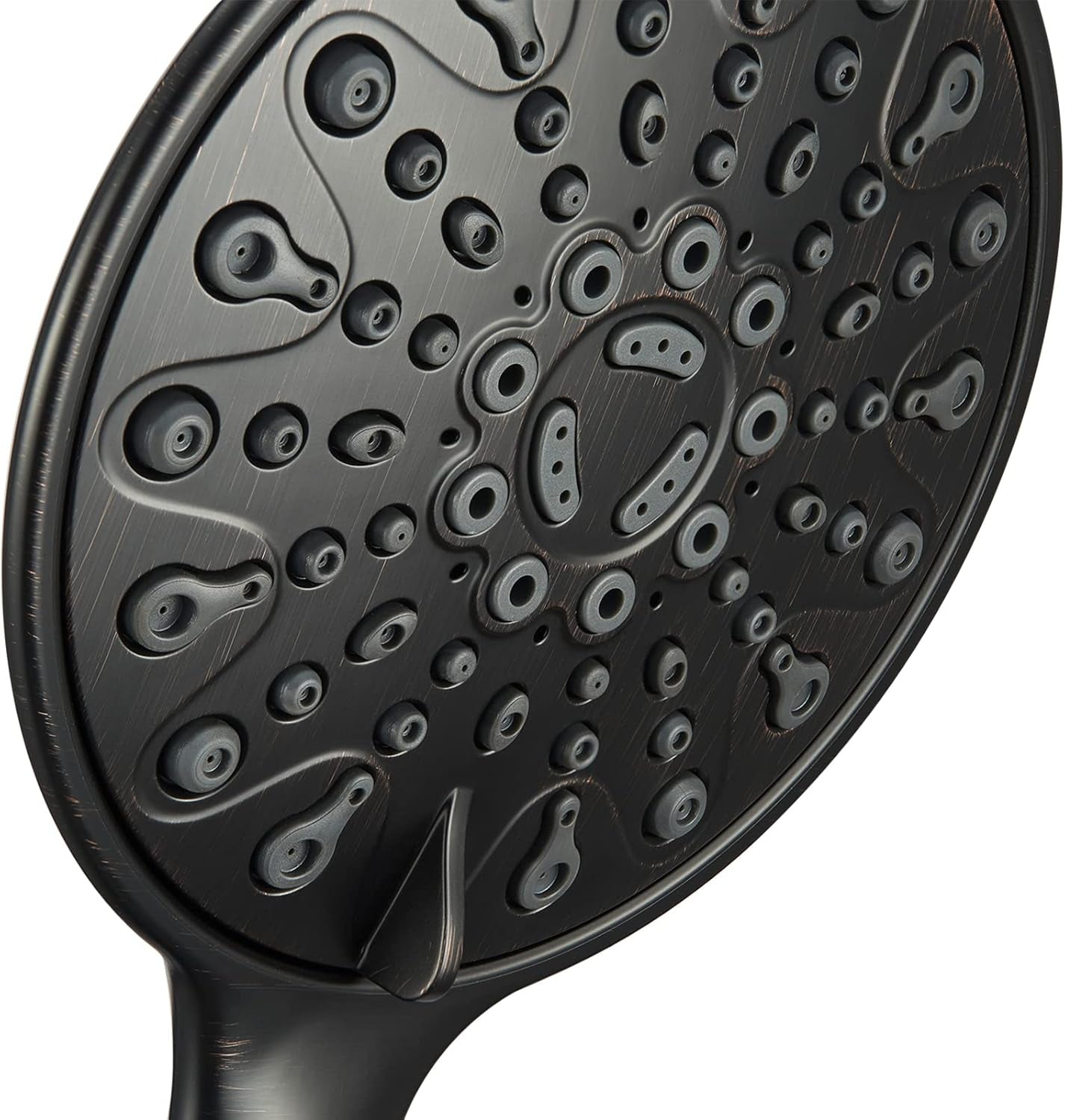 Handheld Shower Head, 6" Oil - Rubbed Bronze Face 6 Spray Setting Shower Head with High Pressure, Brass Swivel Ball Mount and Extra Long Flexible Stainless Steel Hose, 1.8 GPM for California - Love All Things Home