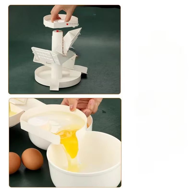 Large Egg White Separator Egg White and Yolk Kitchen Baking Gadgets Plastic Egg White Separator Machine Household Attachment New - Love All Things Home