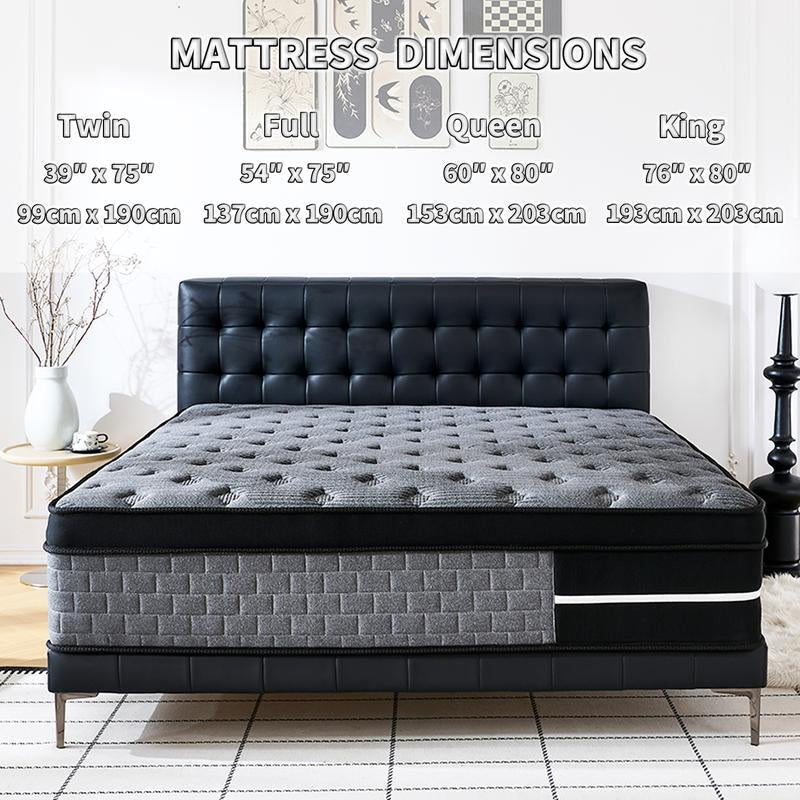 LODEIJA 8/10/12/14 Inch Twin, Full, Queen, King Mattress Memory Foam and Spring, Hybrid Mattressmedium Firmness Comfortable Sweet Night Hybrid Bed Modern Mattress Outdoorfun Comfy - Love All Things Home