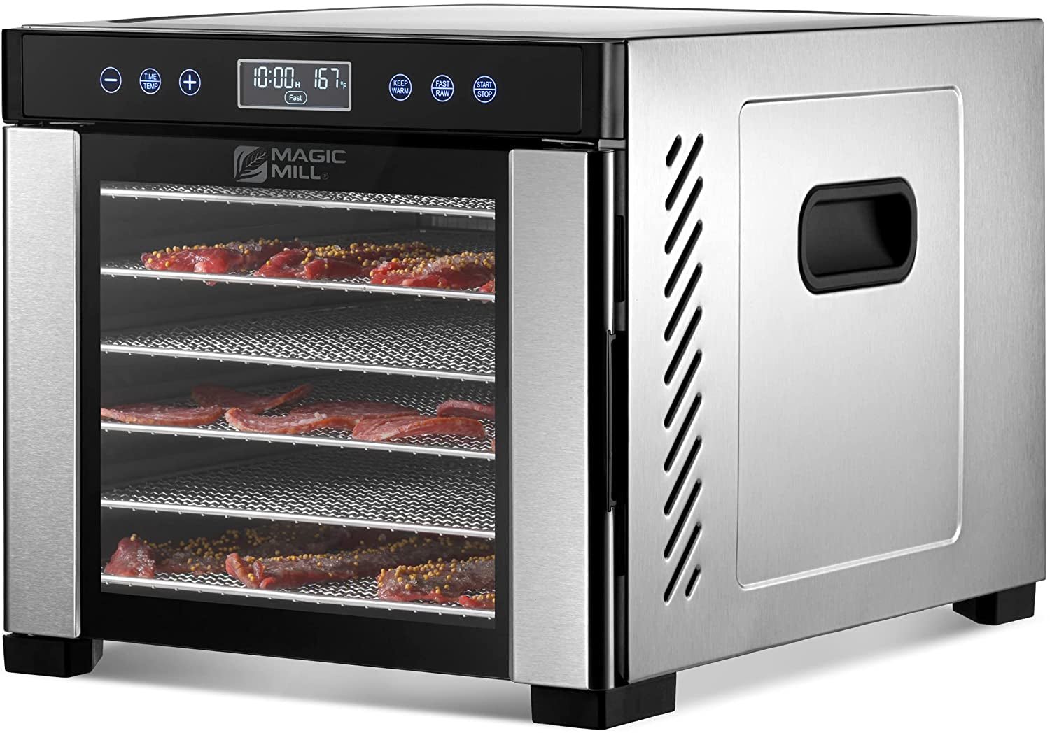 Magic Mill Pro Food Dehydrator 7XL Stainless Steel Tray Dryer Digital Temp Control, ETL Approved - Love All Things Home