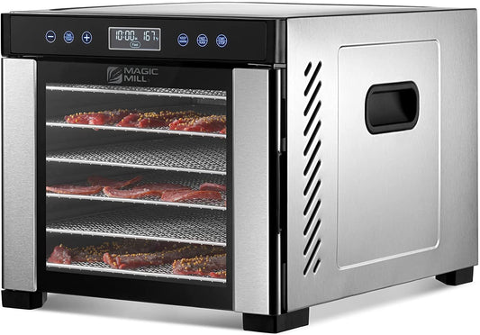 Magic Mill Pro Food Dehydrator 7XL Stainless Steel Tray Dryer Digital Temp Control, ETL Approved - Love All Things Home