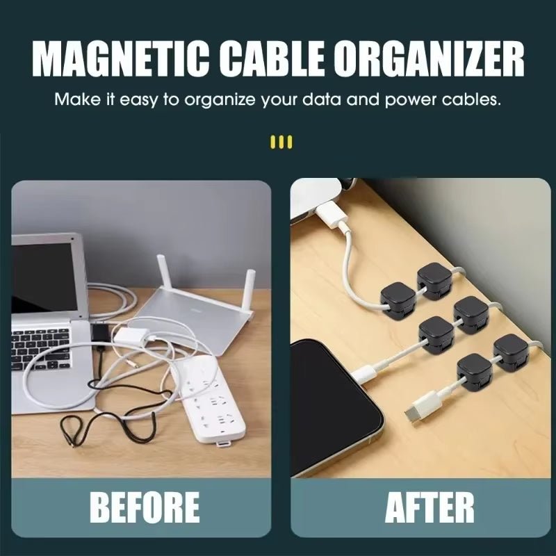 Magnetic Cable Clip Set Magnetic Cable Clips Cable Organizer Adjustable Cord Holder - Love All Things Home