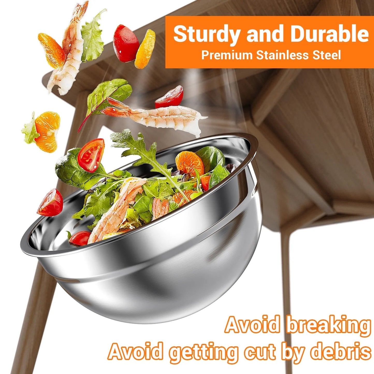 Mixing Bowls with Lids: 7 Pack Stainless Steel Mixing Bowls Set, Metal Nesting Mixing Bowls for Kitchen, 7/4.5/3.0/2.0/1.5/1.0/0.7QT, Great for Prep, Baking, Serving, Multicolor - Love All Things Home