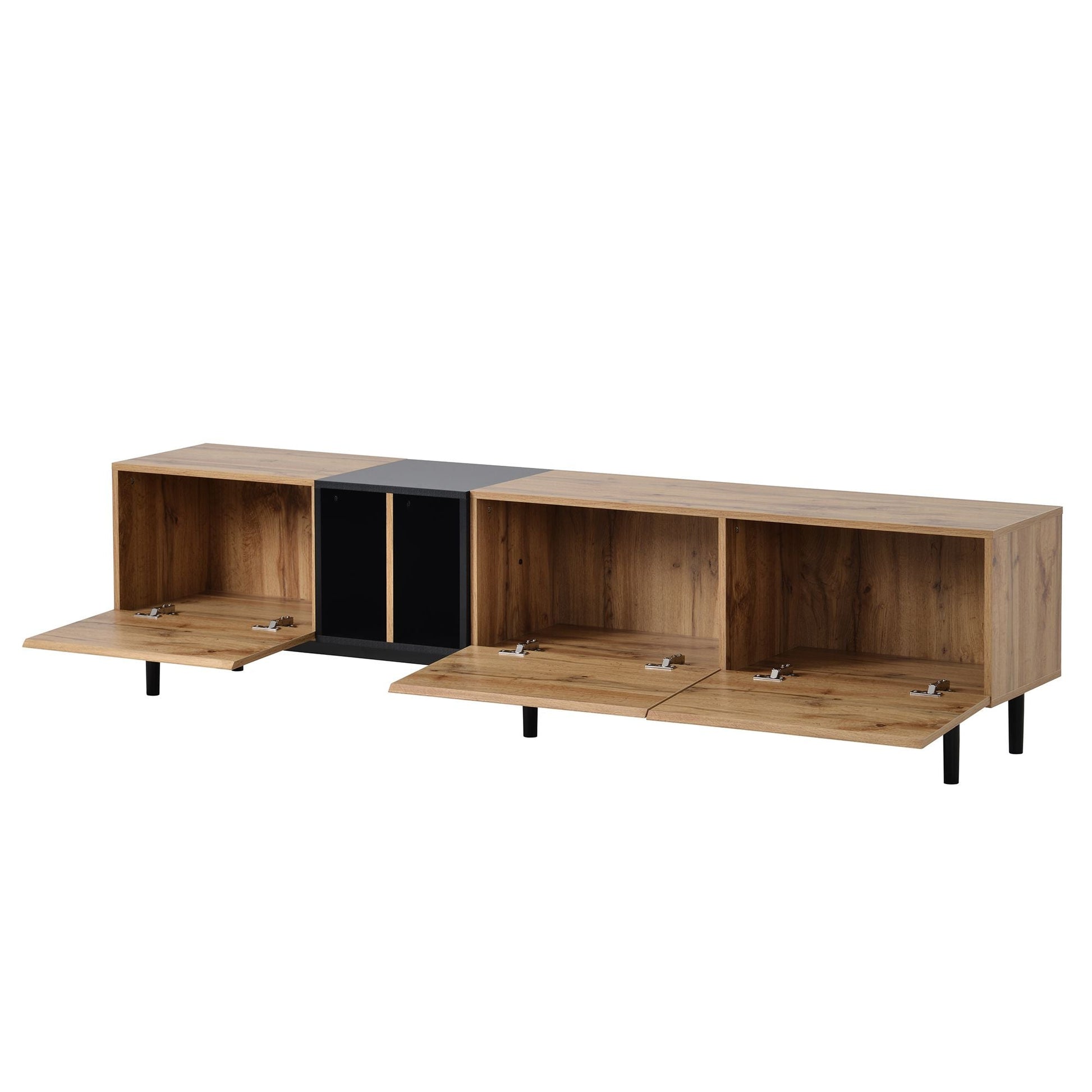 Modern TV Stand for 80'' TV with 3 Doors, Media Console Table, Entertainment Center with Large Storage Cabinet for Living Room, Bedroom - Love All Things Home