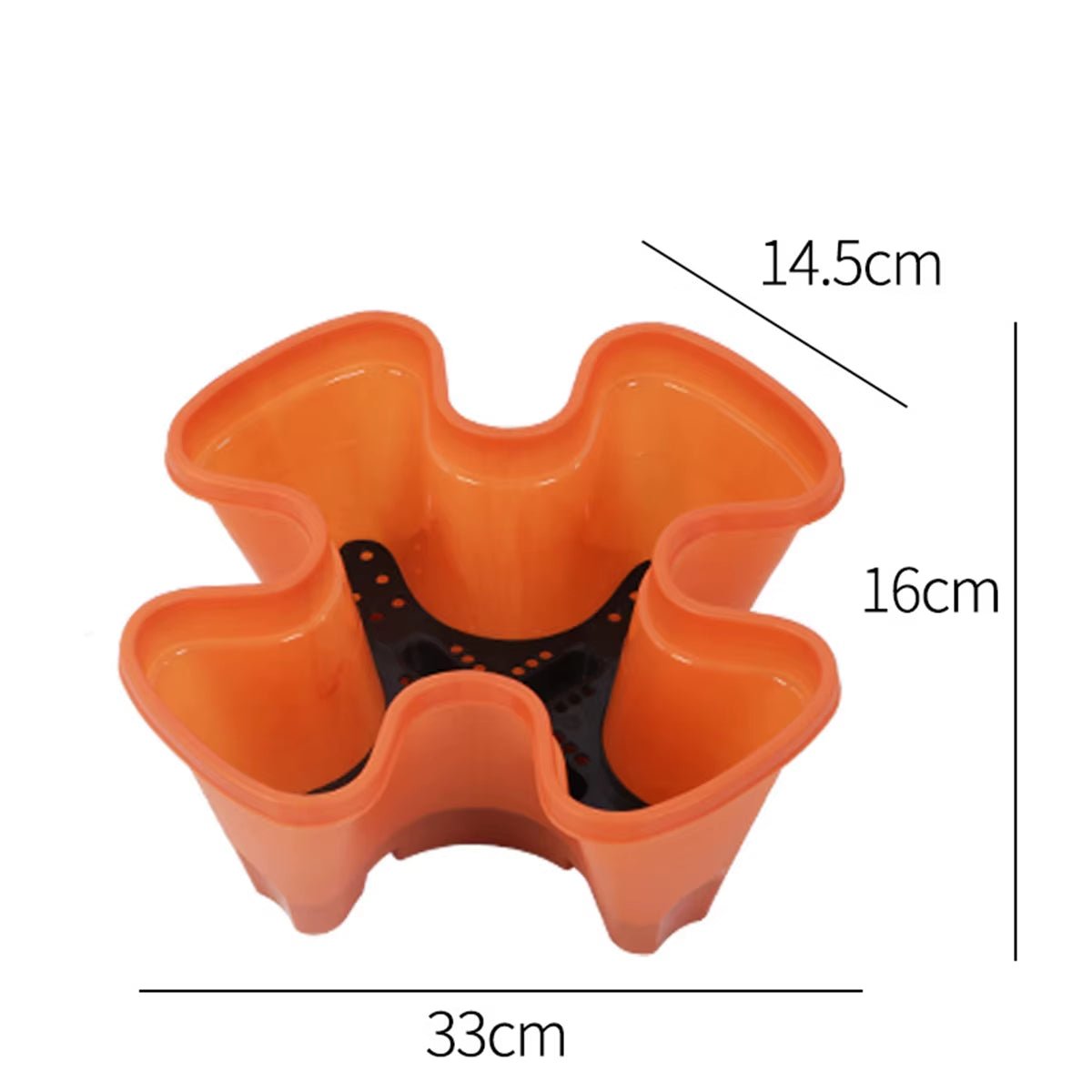 Multi - Color Stackable Flower Pot Movable 3 - Petal 4 - Petal Strawberry Herbs Vertical Pot Three - Dimensional Planting Container 2Pcs - Love All Things Home